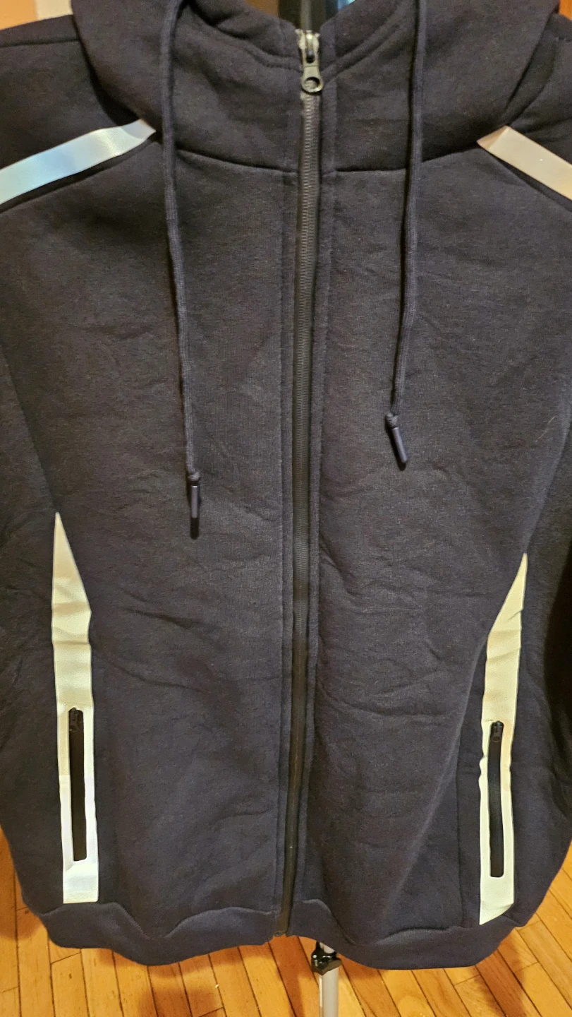 Black Full-Zip Hooded Jacket Size XL - photo 2