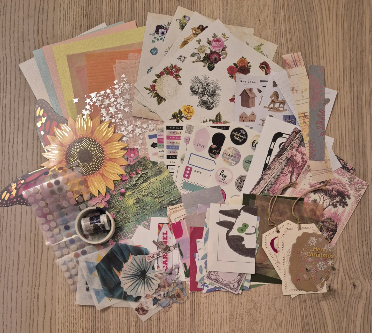 Assorted Scrapbooking and journaling Supplies