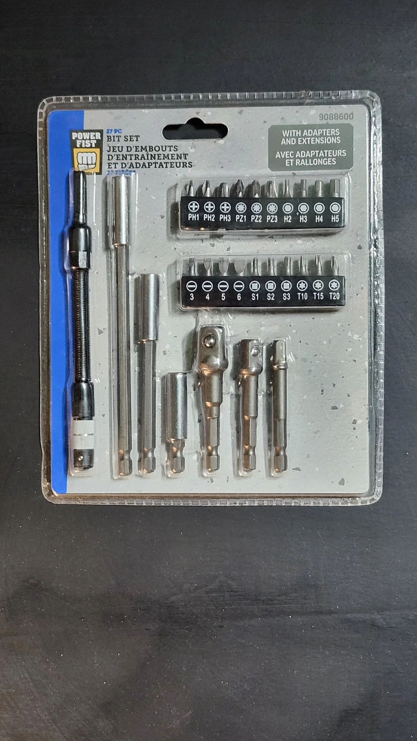 Power Fist 27 Piece Bit Set with Adapters and Extensions