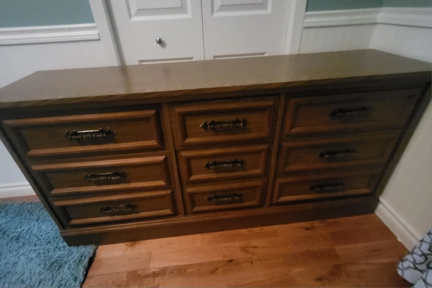 Wooden Nine-Drawer Dresser