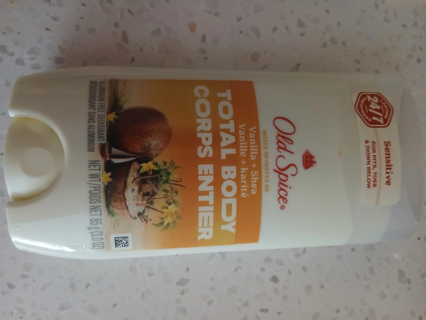 Old Spice Total Body Deodorant Vanilla + Shea