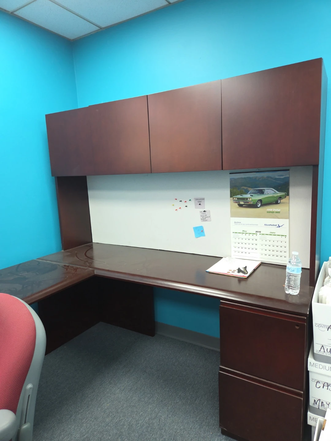 L-Shaped Executive Office Desk with Hutch - photo 4