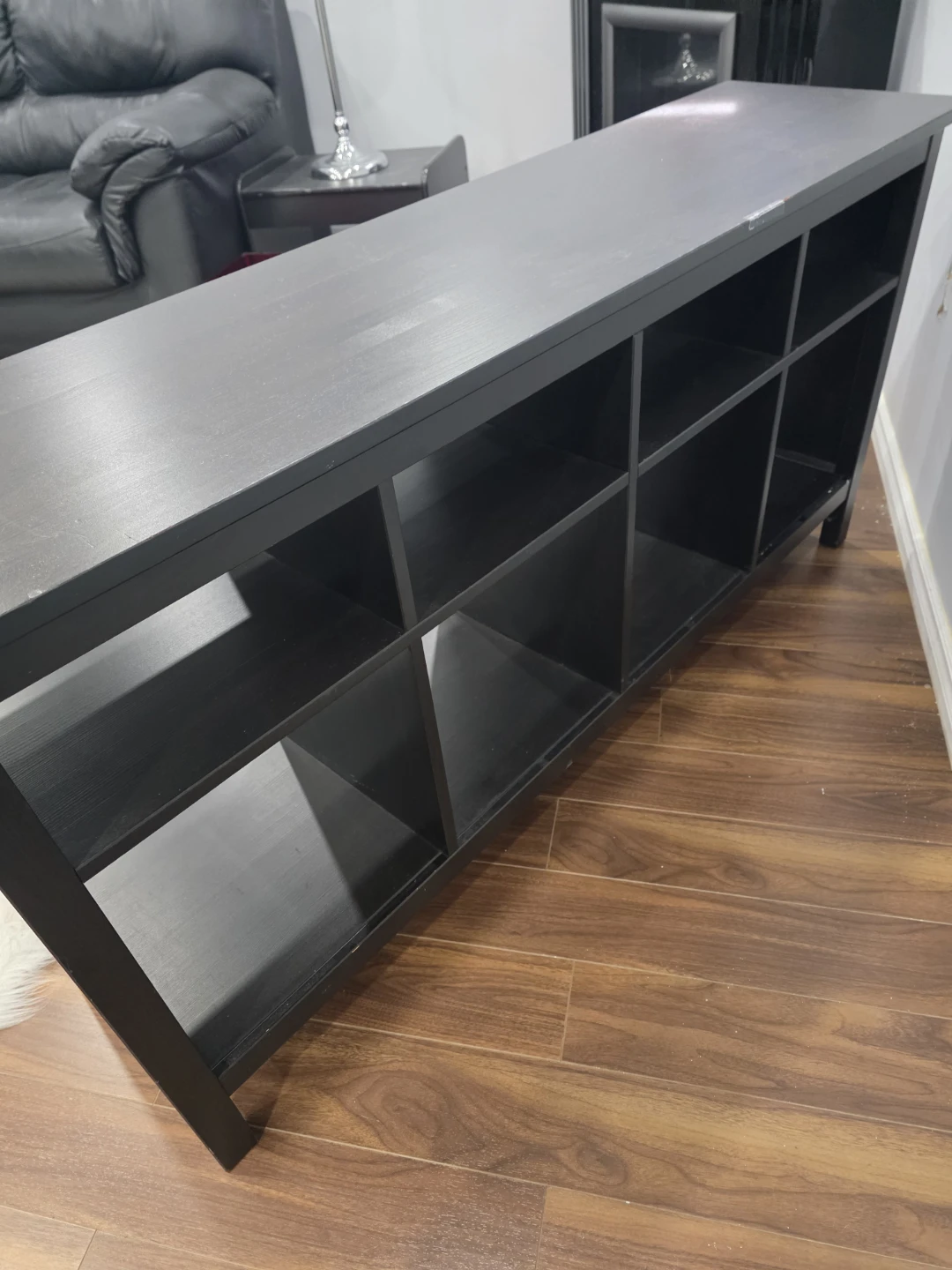 Black 8-Cube Storage Shelf Unit - photo 2