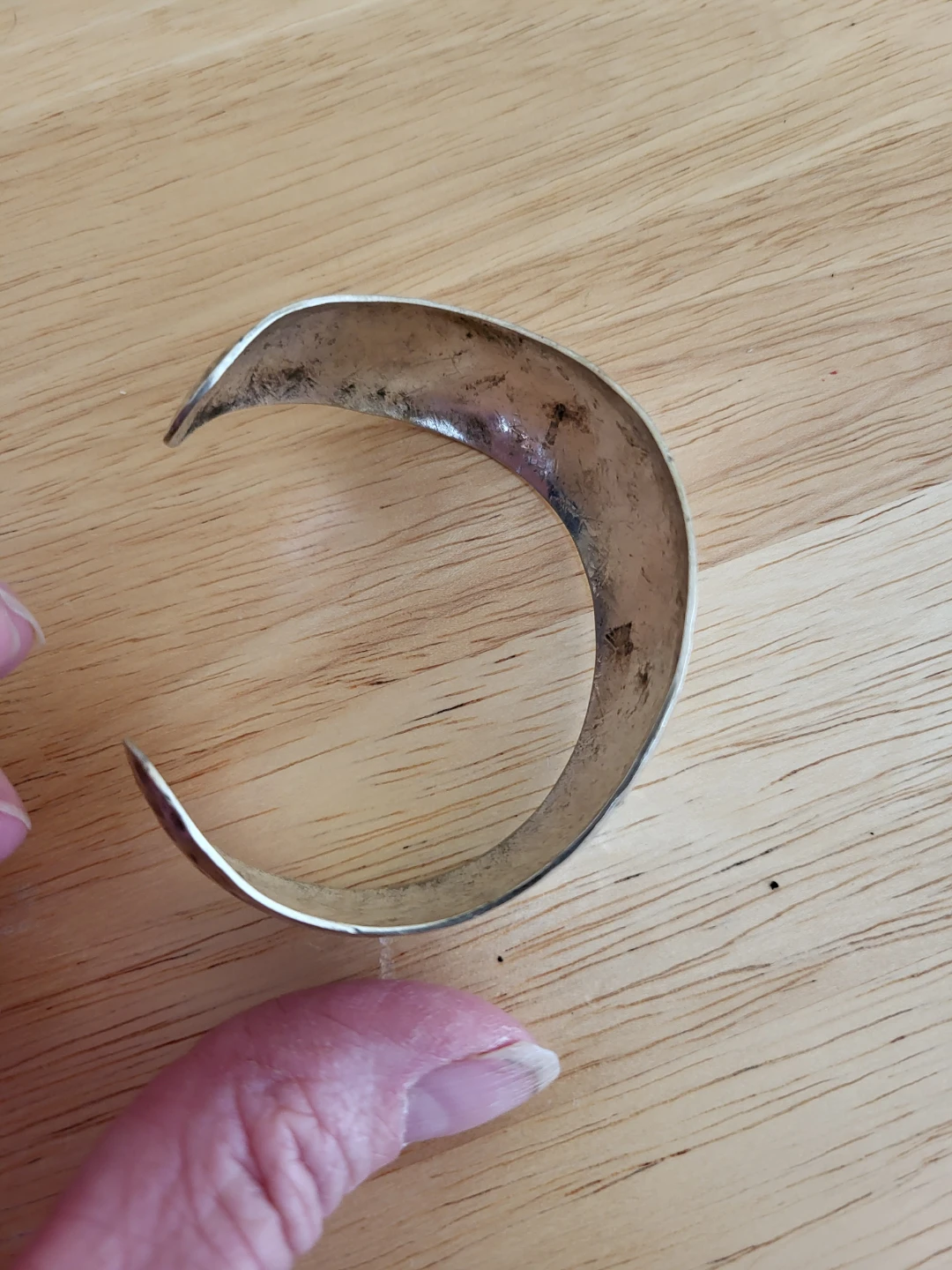 Hammered Silver Cuff Bracelet - photo 3