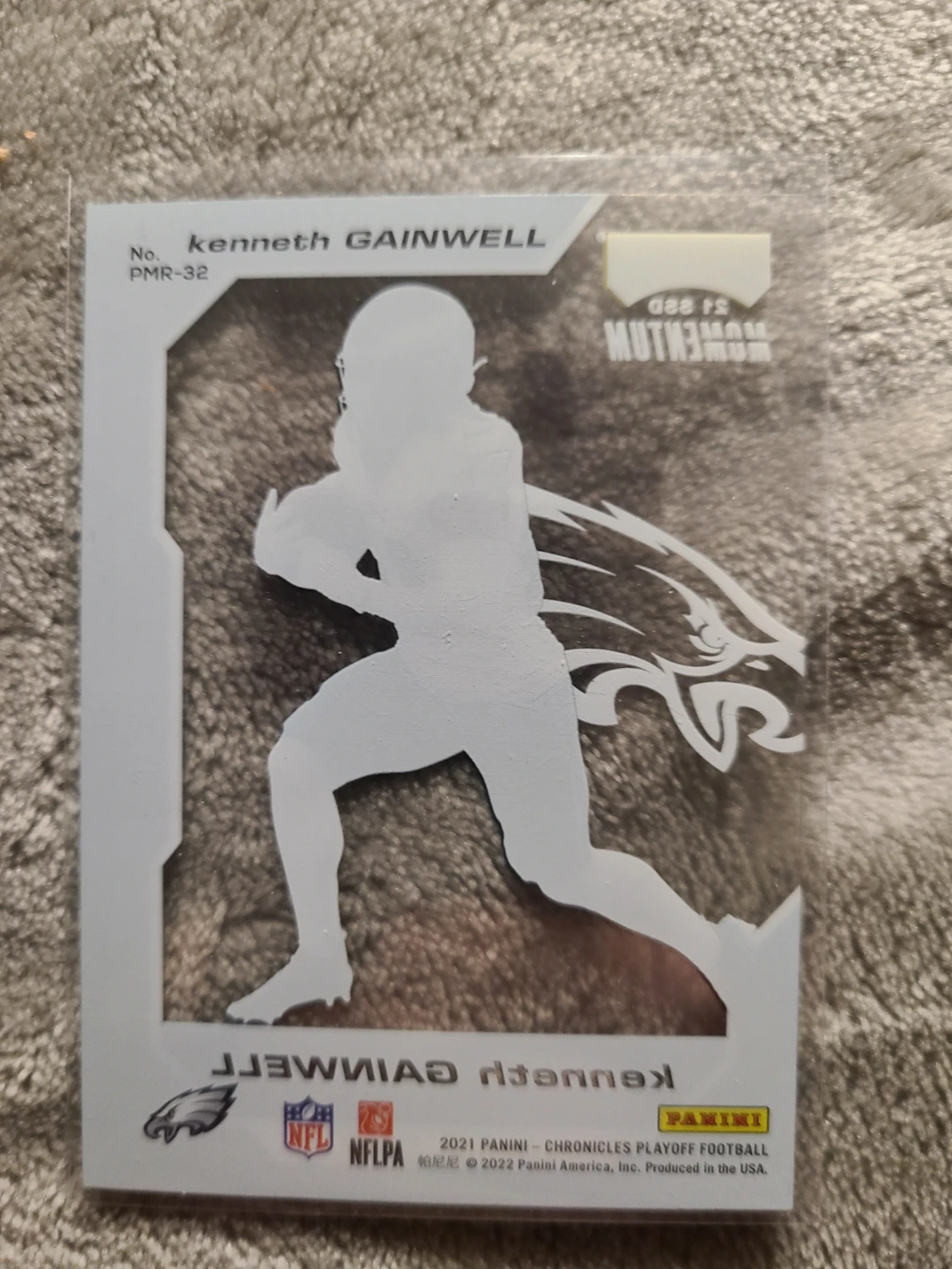 2021 Kenneth Gainwell Playoff Momentum Rookie Card - photo 2