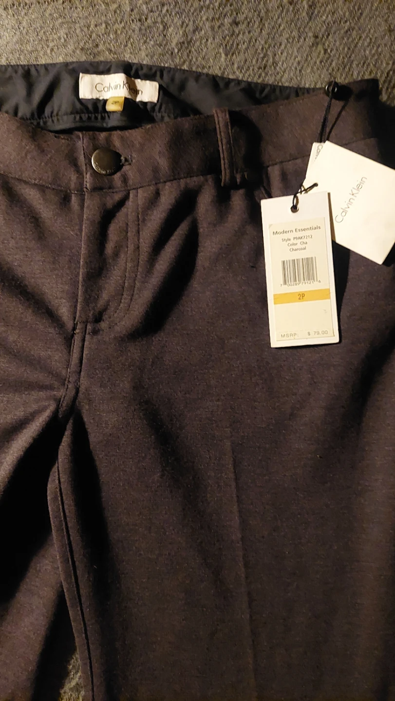 New Calvin Klein Charcoal Dress Pants - photo 2