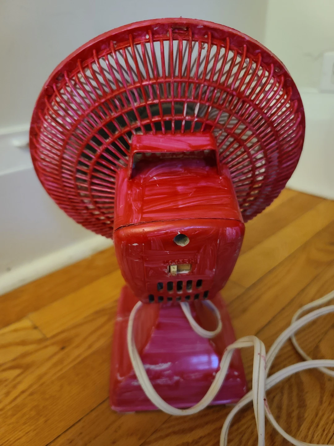 Retro Red Desktop Fan - Quiet & Works Perfectly (Custom Painted) - photo 5