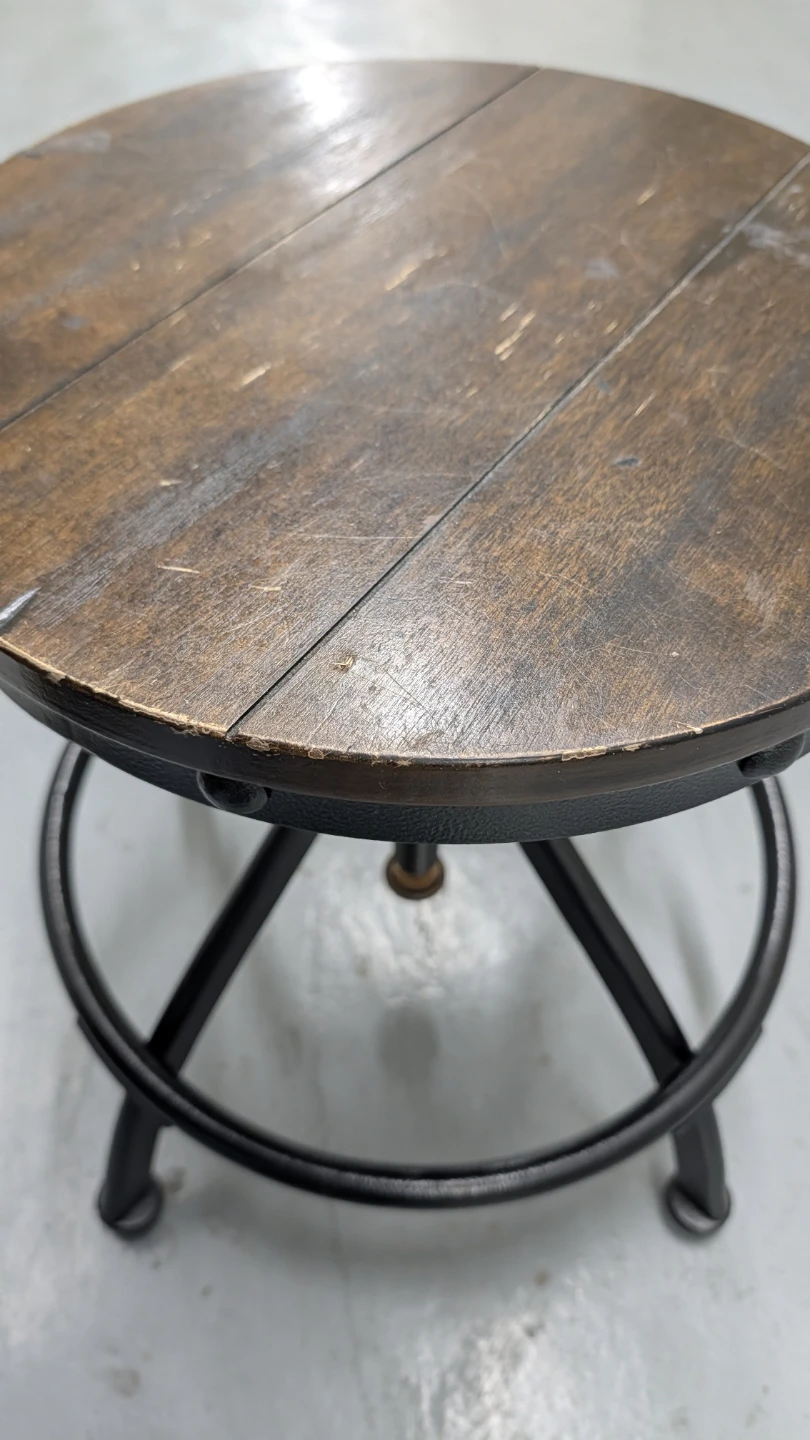 Adjustable Industrial Style Counter Stool - photo 3