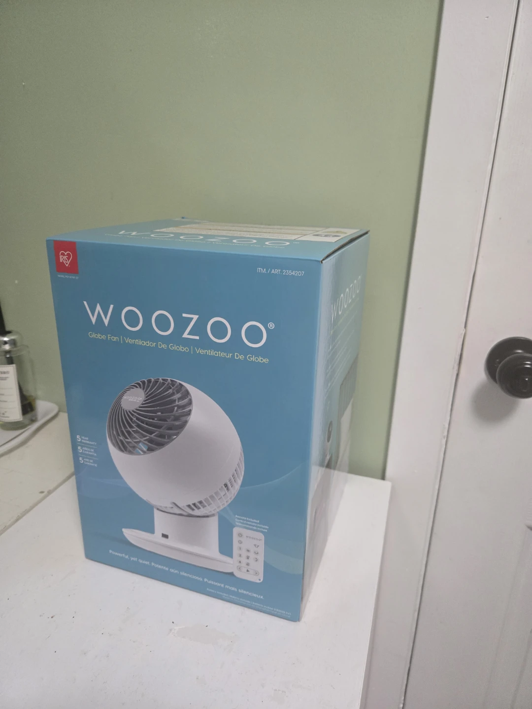 WOOZOO Globe Fan – Like New, Remote & Original Box