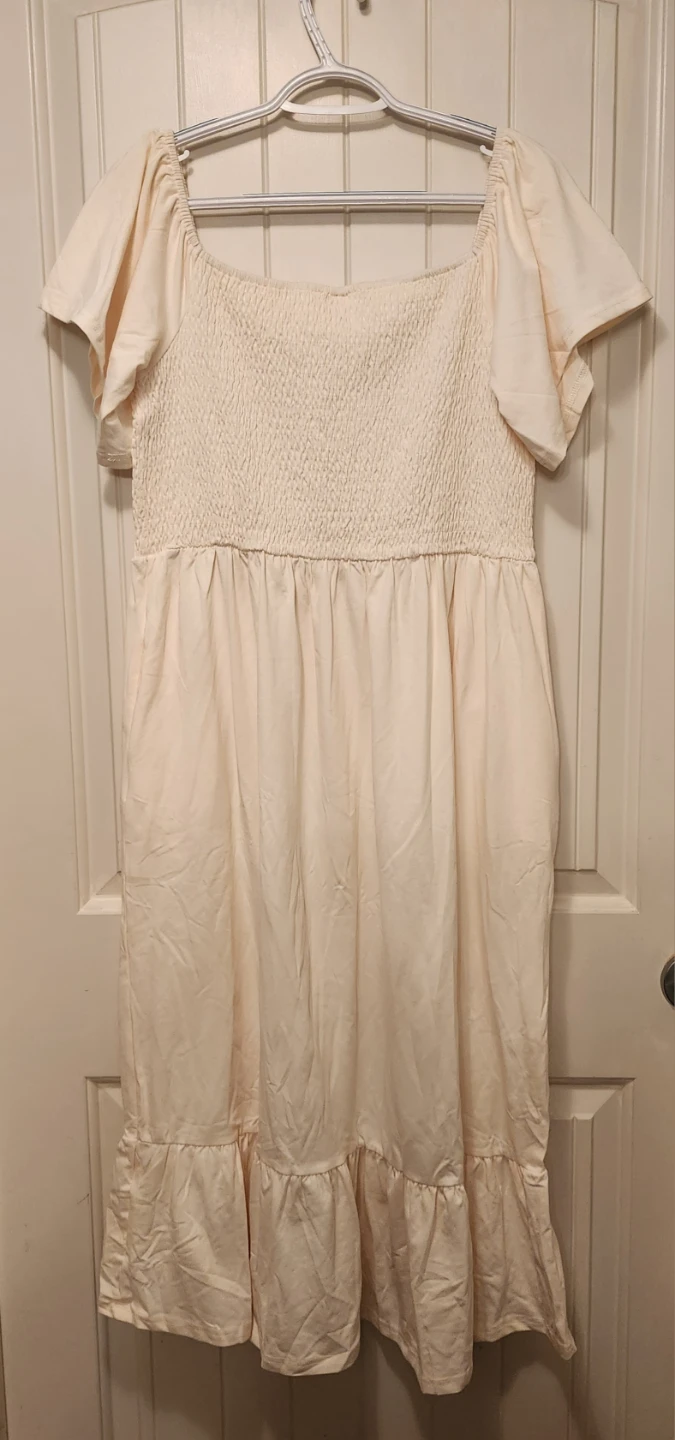 IFFEI Cream Midi Dress - Size XL - photo 2
