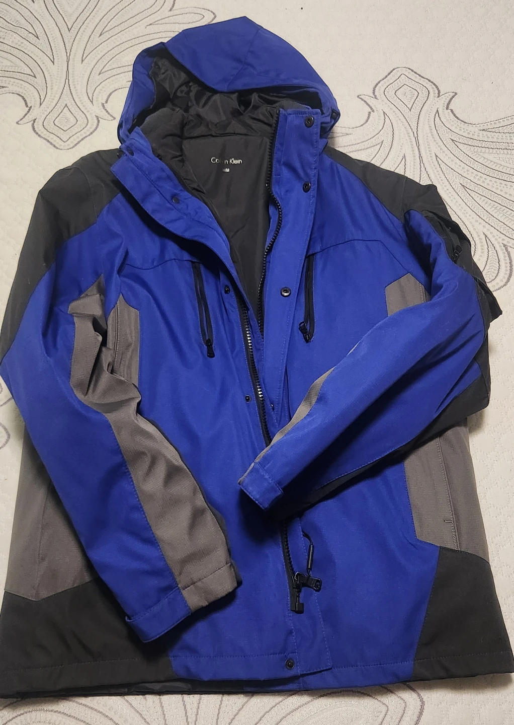 Calvin Klein Men's Winter Jacket, Blue/Black, Medium