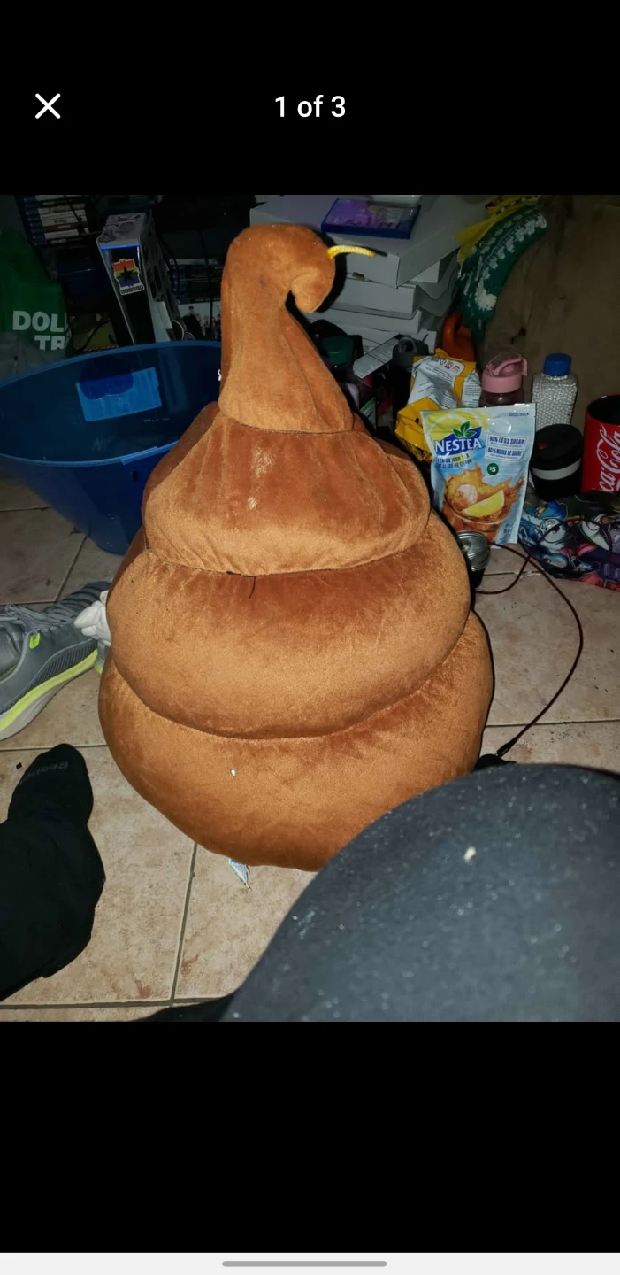 Large Poo Emoji Plush Pillow