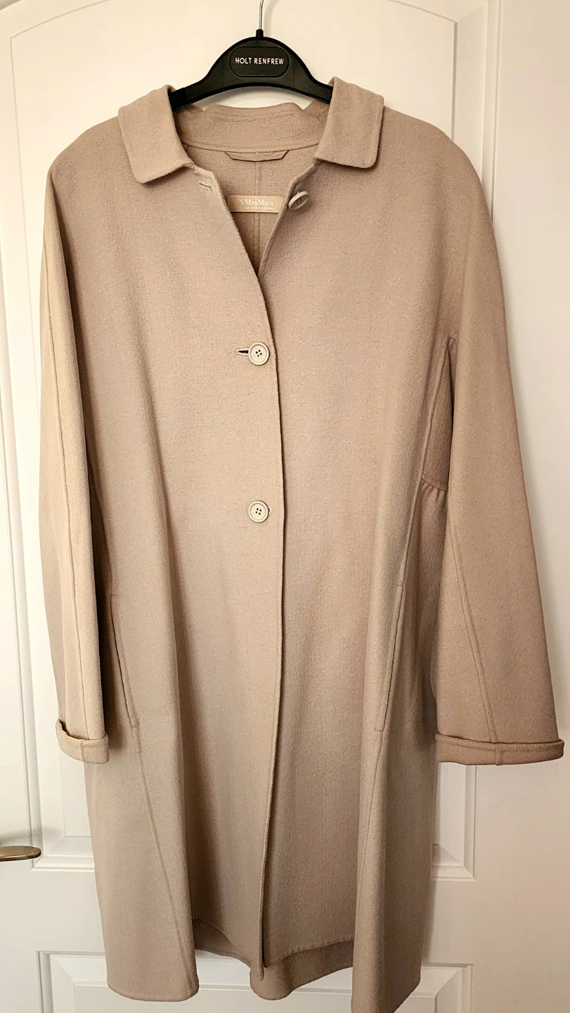 S MaxMara Beige Wool Coat