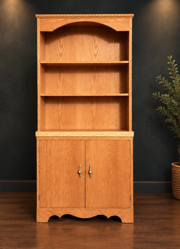 Oak Hutch and Pair of End Tables - photo 3