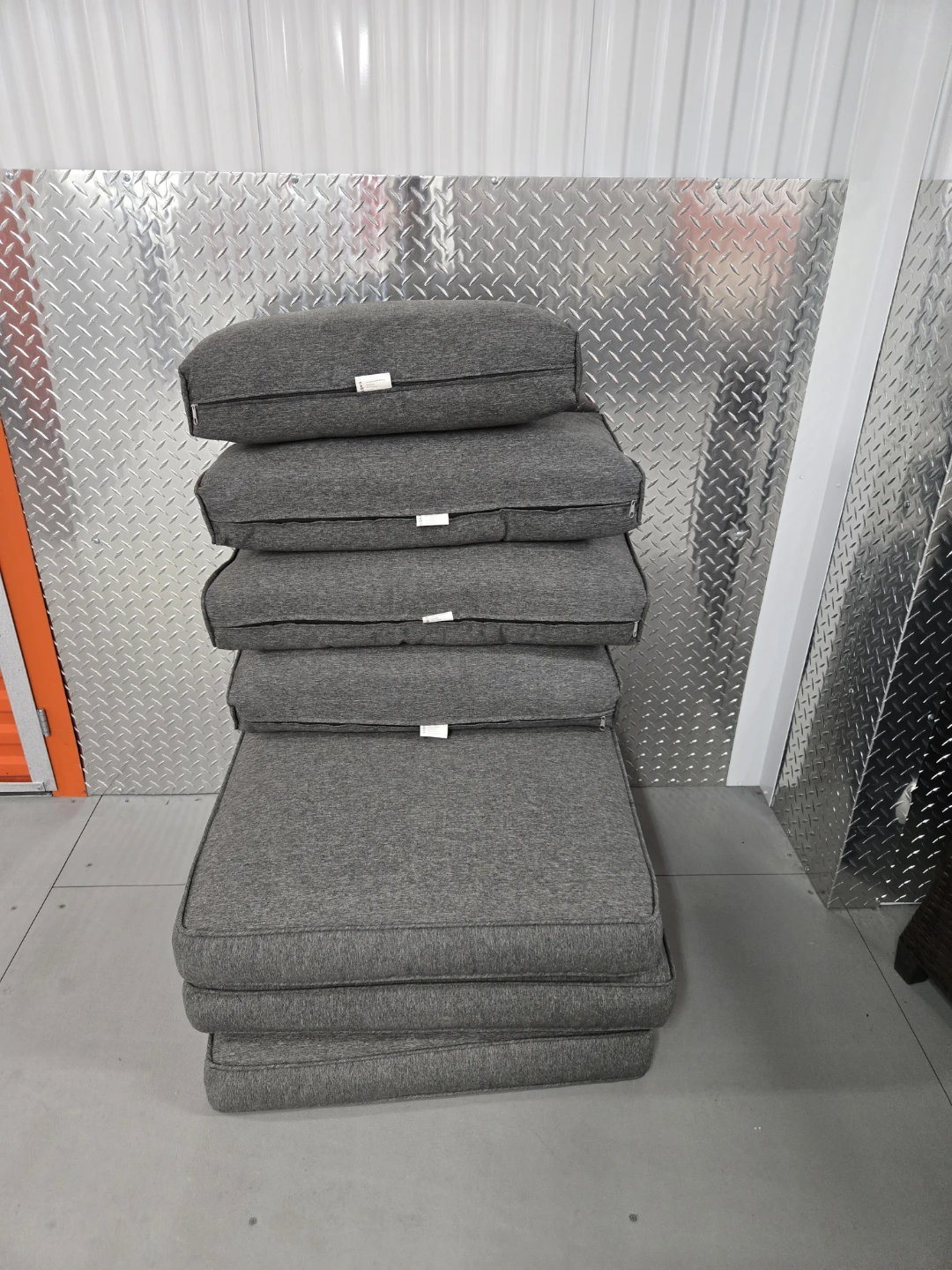 7-Piece Deep Seat Patio Cushion Set Grey - photo 3
