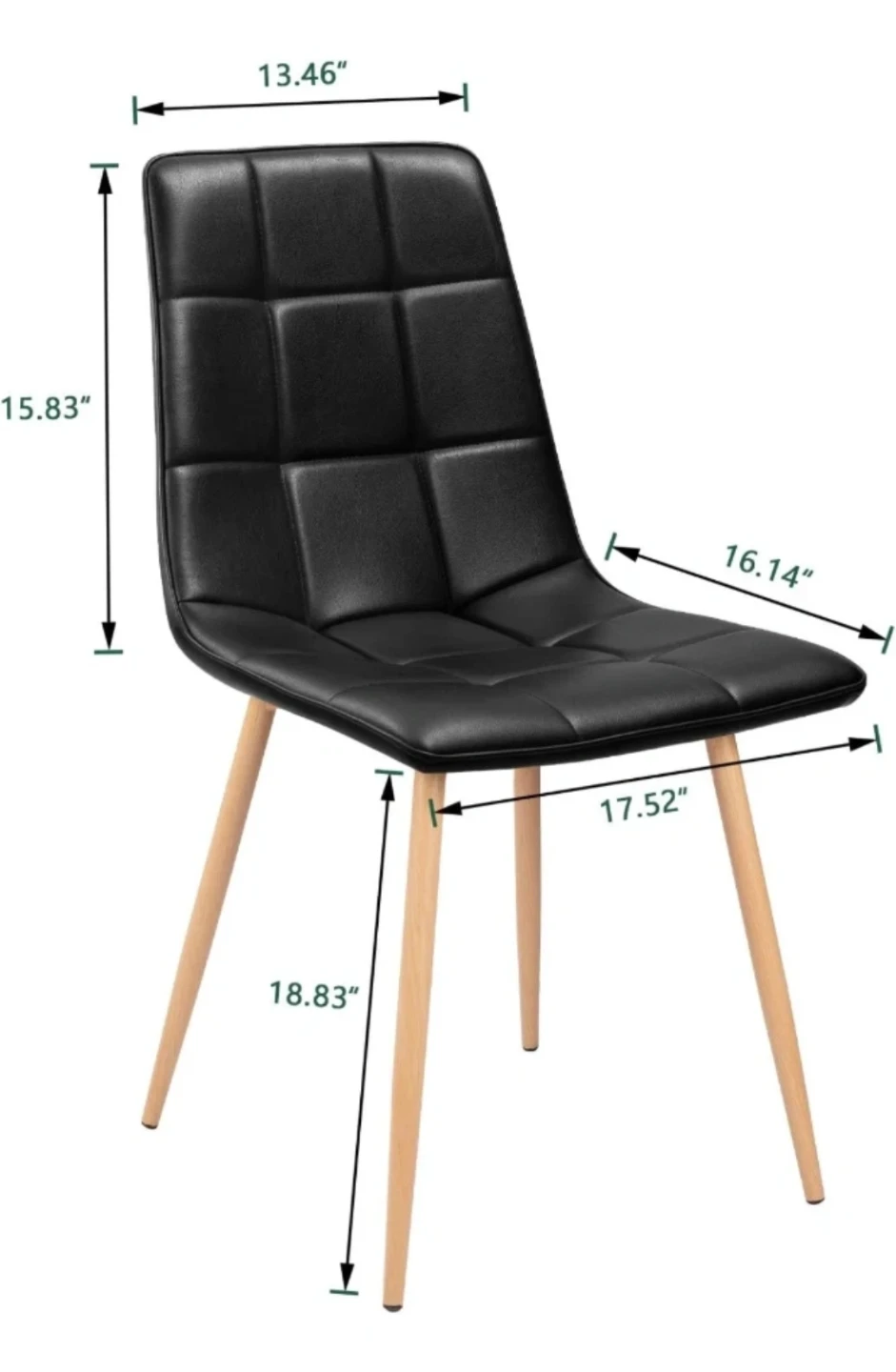 Set of 4 Modern Padded Dining Chairs - photo 3