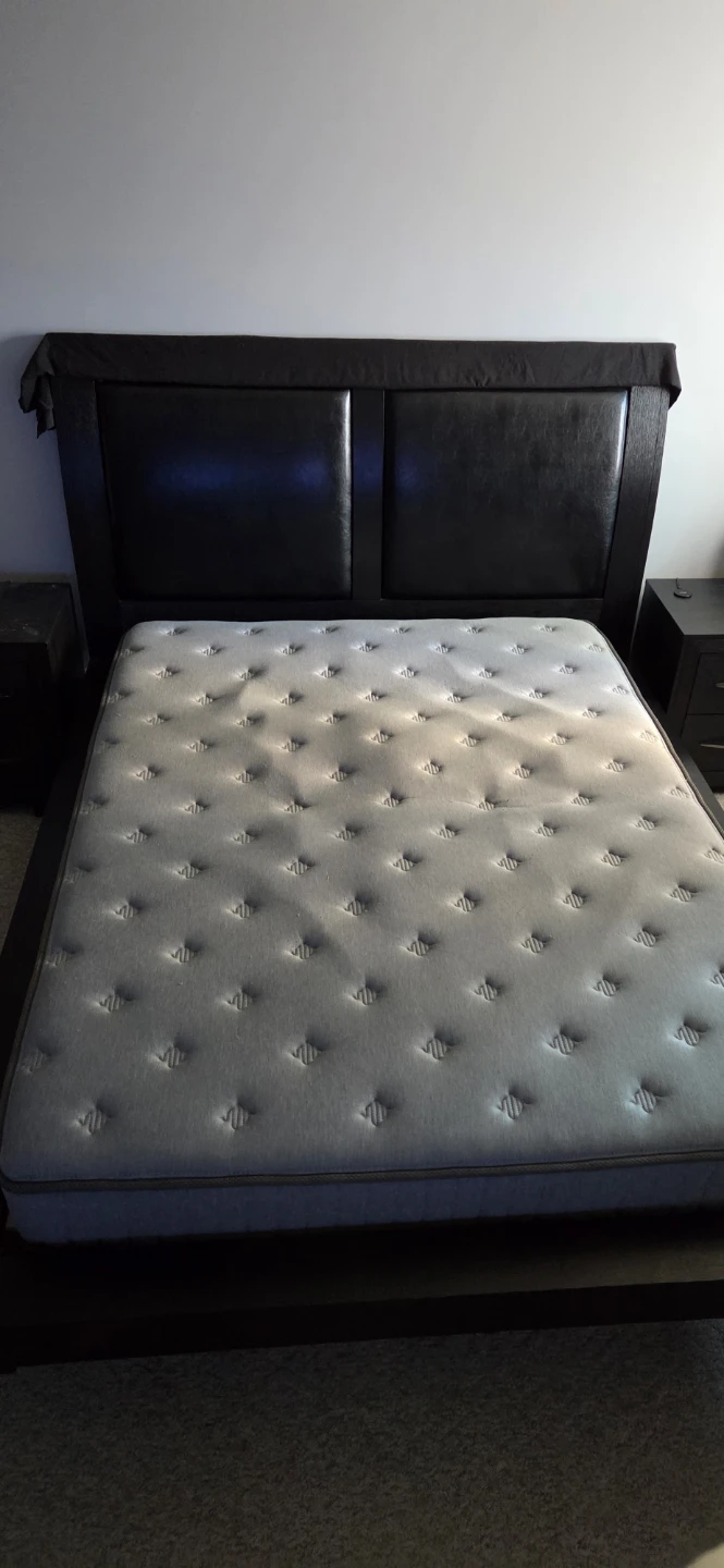 Queen size bed and mattress