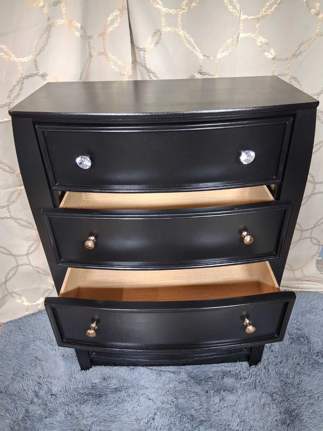 Black Five-Drawer Chest - photo 5