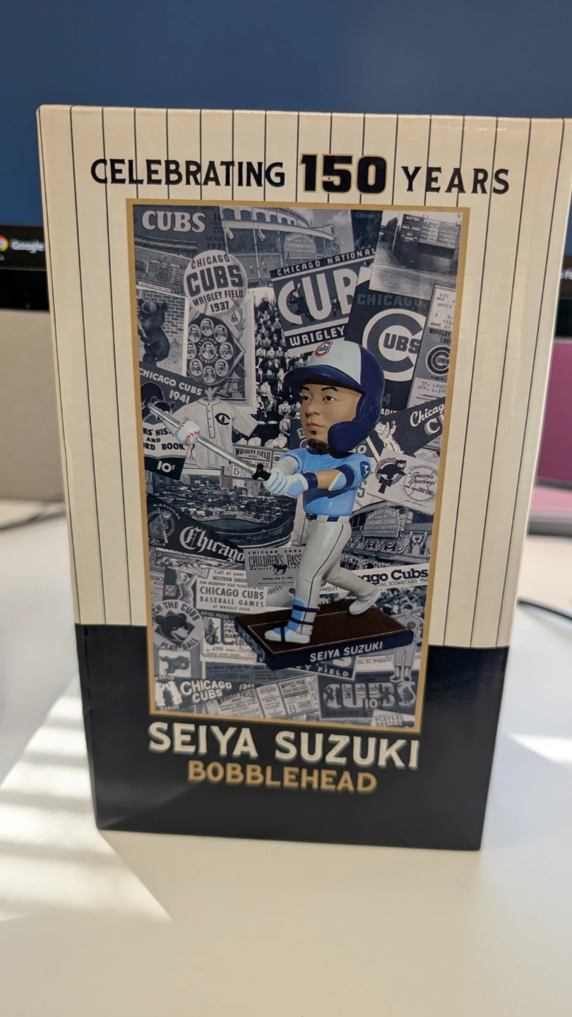 Seiya Suzuki Chicago Cubs 150th Anniversary Bobblehead - photo 2