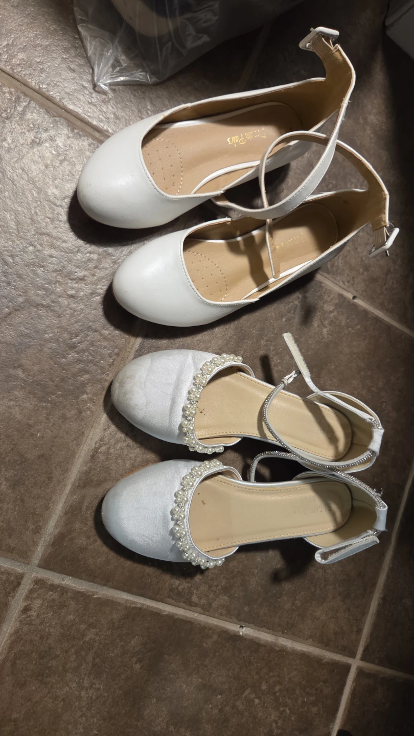 Girls white formal dress and shoes set - photo 5