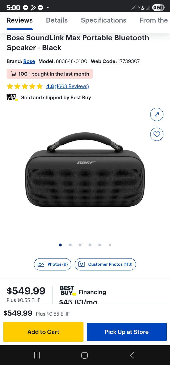 Bose SoundLink Max SE Portable Speaker - photo 3