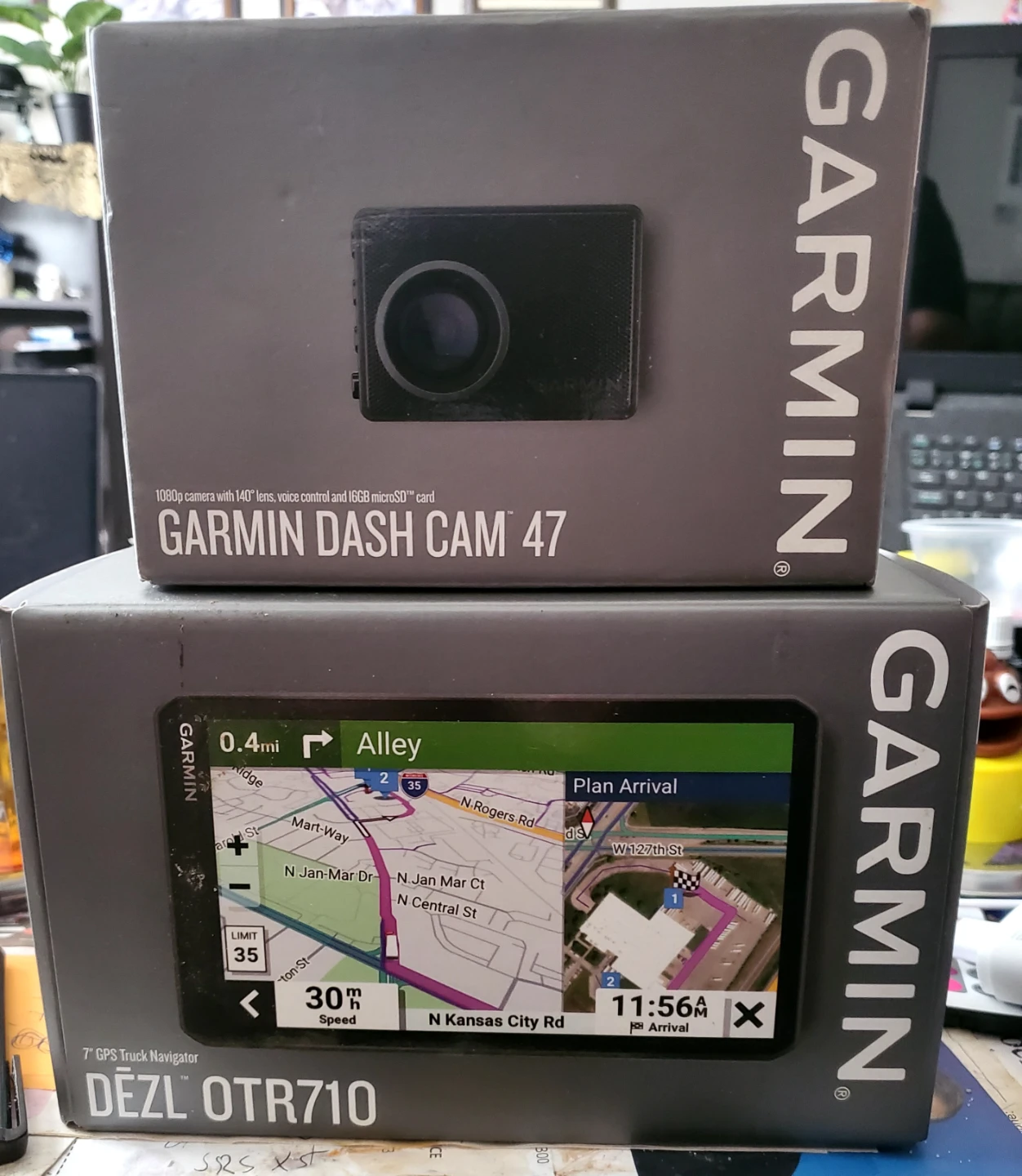 Garmin Dash Cam 47 and Dezl OTR710 GPS Navigator