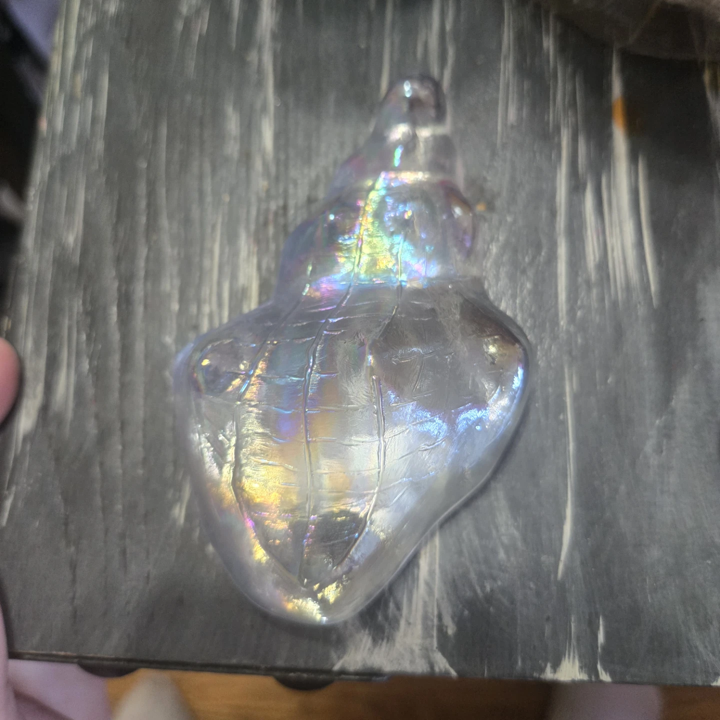 Iridescent Seashell Figurine