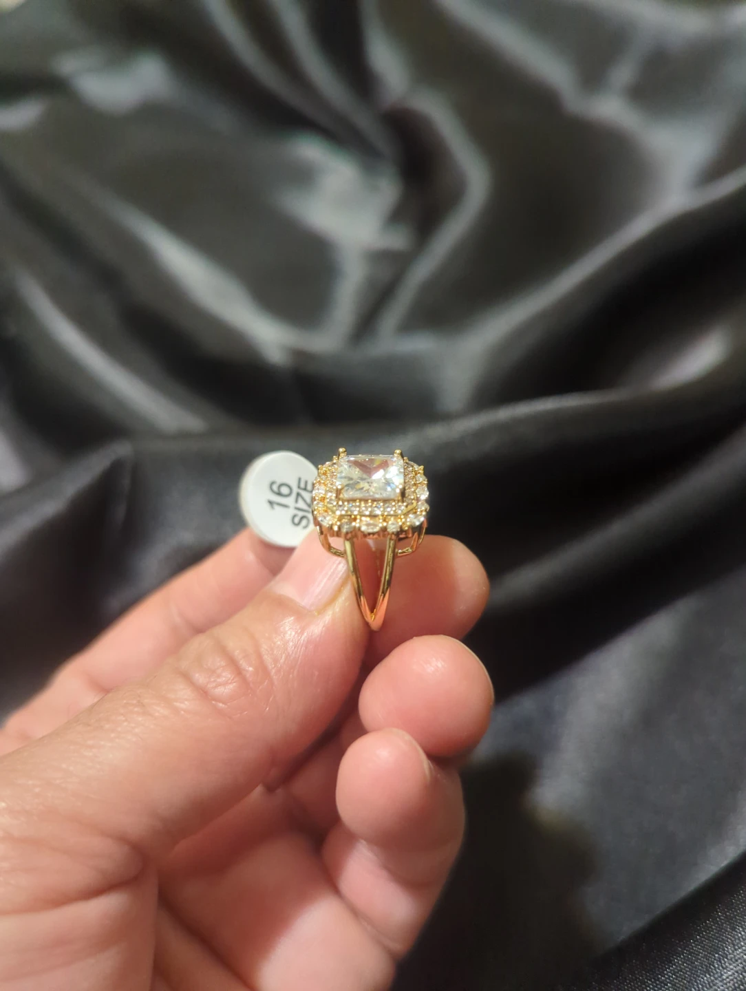 Gold-Tone Fashion Ring Size 16
