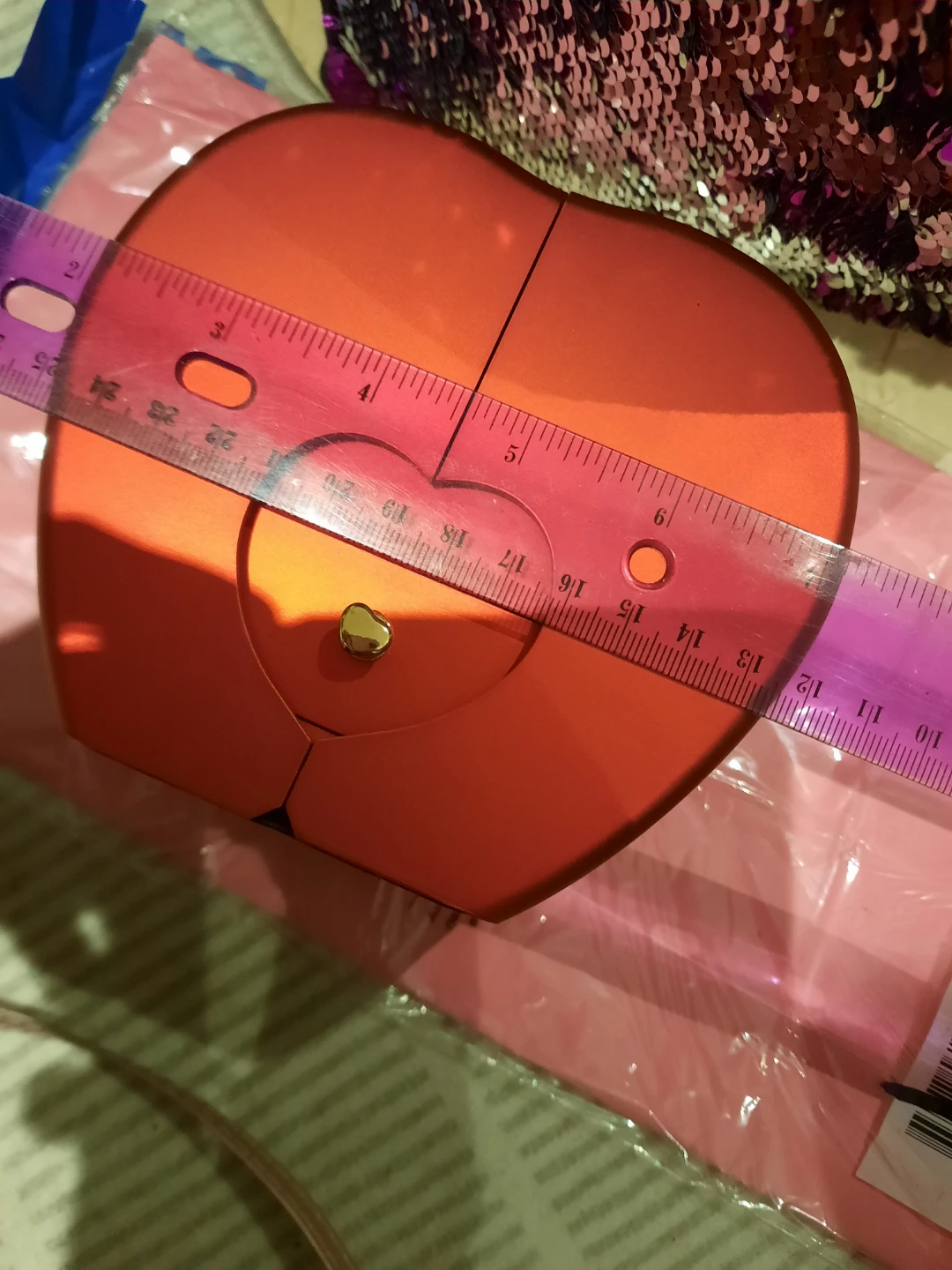 Red Heart-Shaped Gift Box with Jewelry Drawer - photo 3