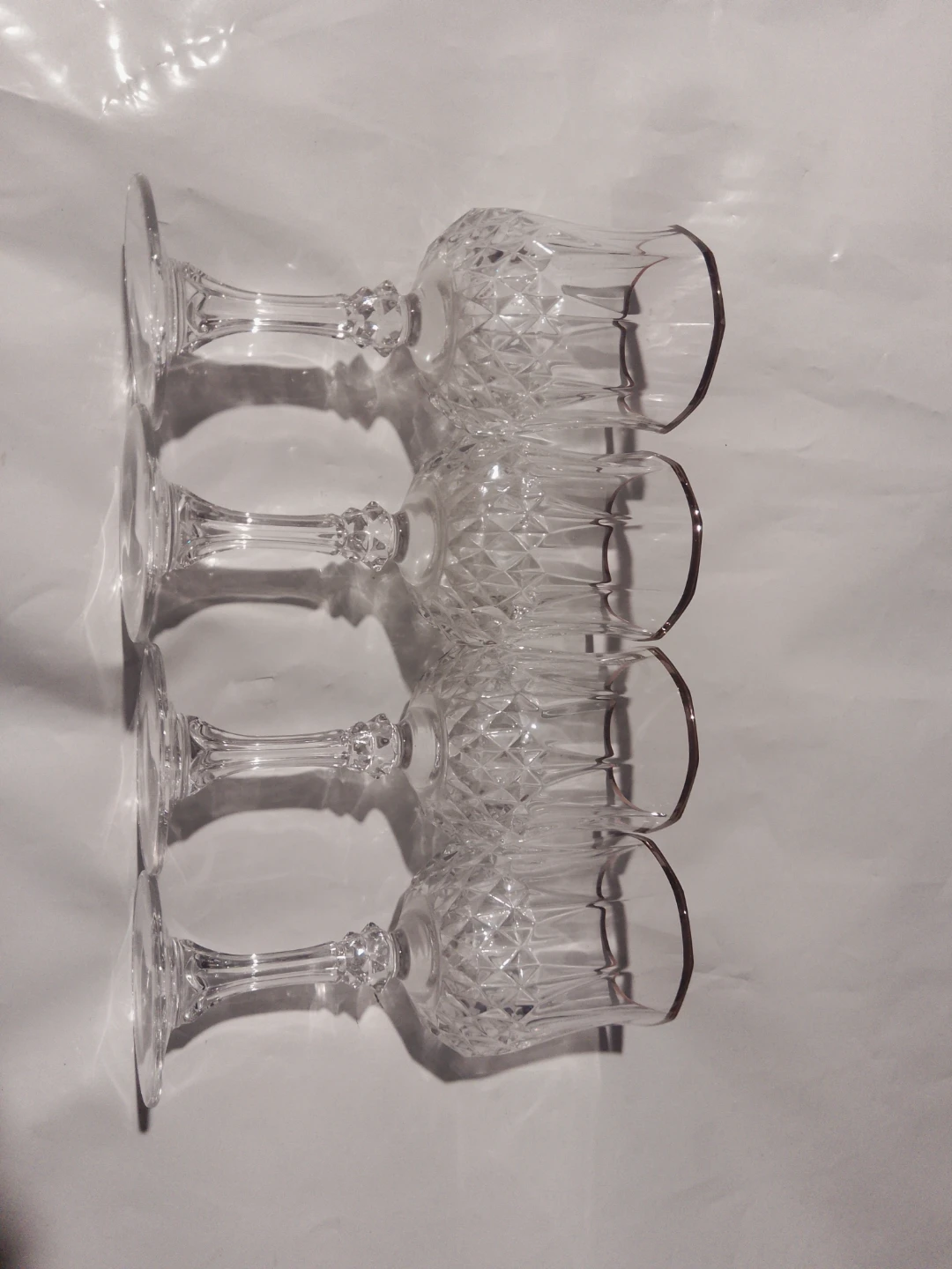 Set of 4 Crystal Goblets with Copper Rims - photo 3