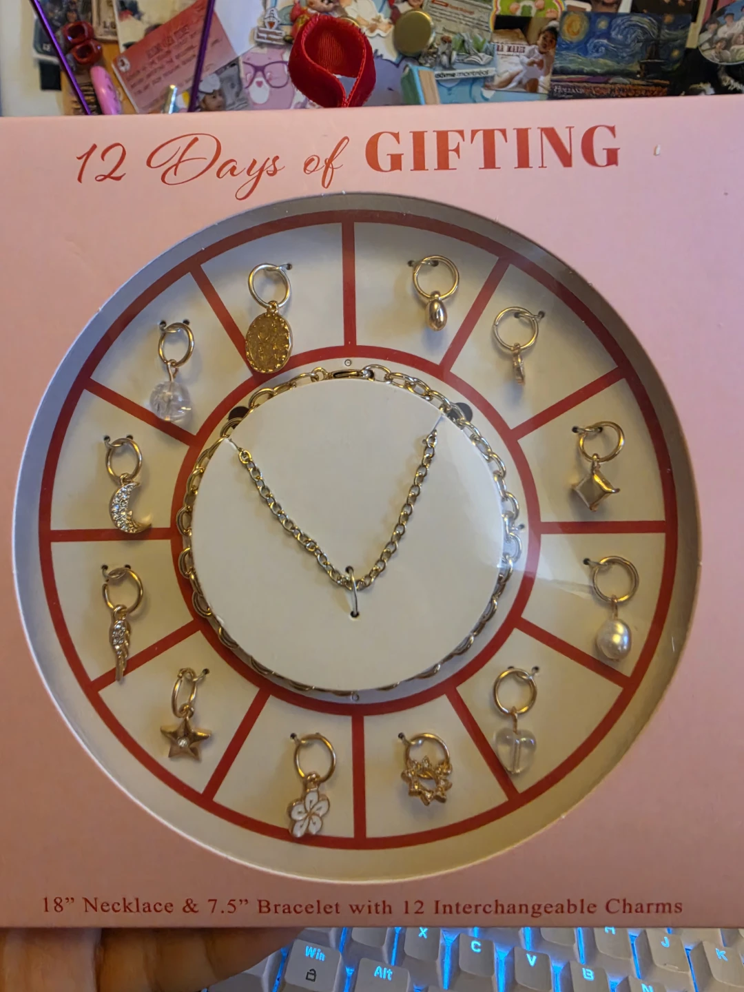 12 Days of Gifting Charm Necklace and Bracelet Set