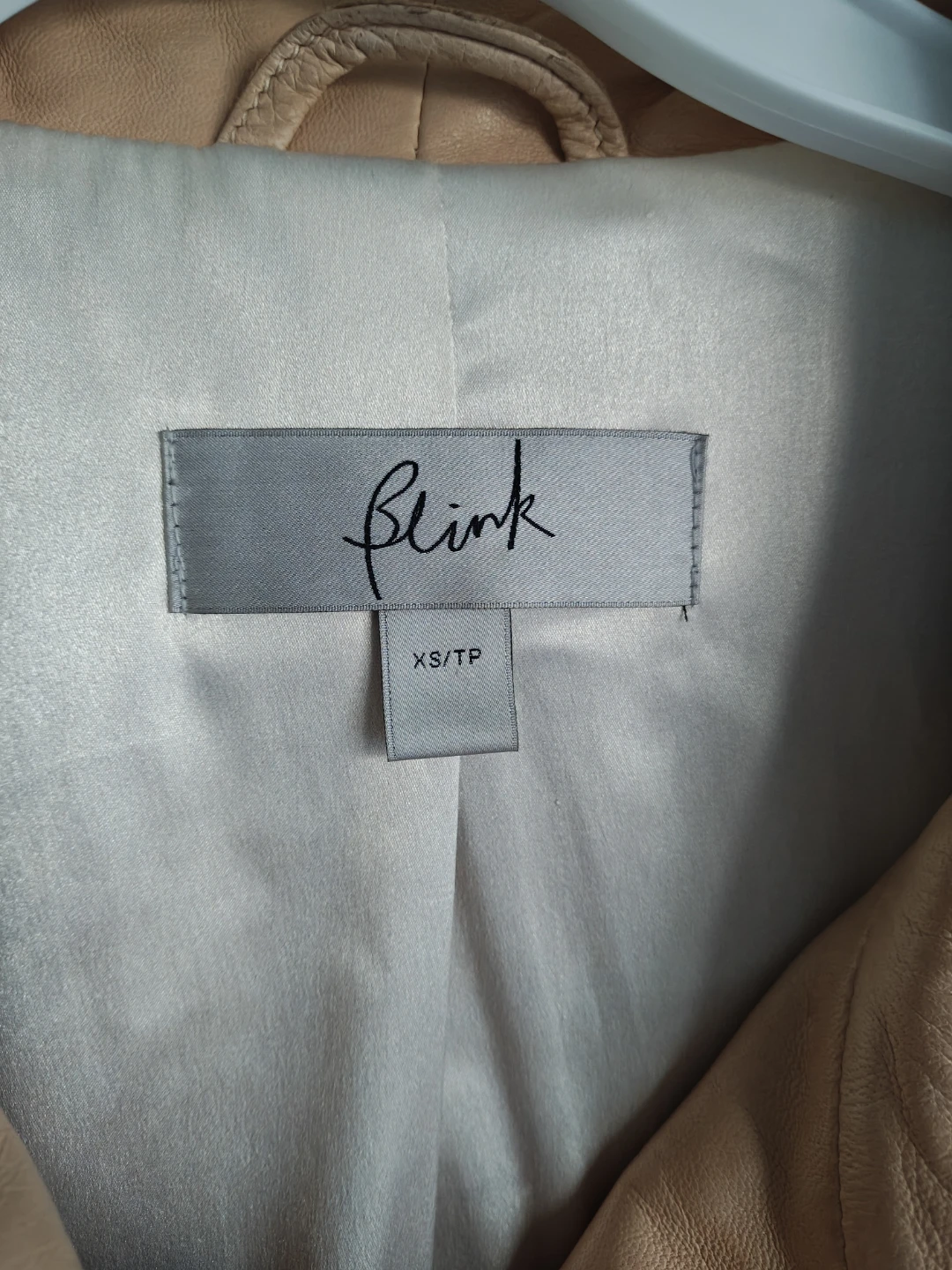 Blink Leather Jacket - Beige - Size XS - photo 5