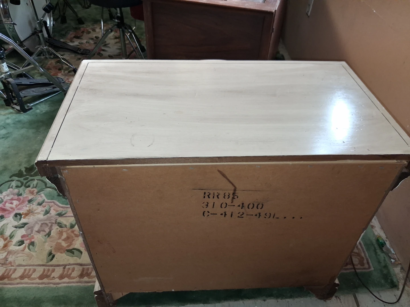 Vintage Style Painted Wood Nightstand - photo 3