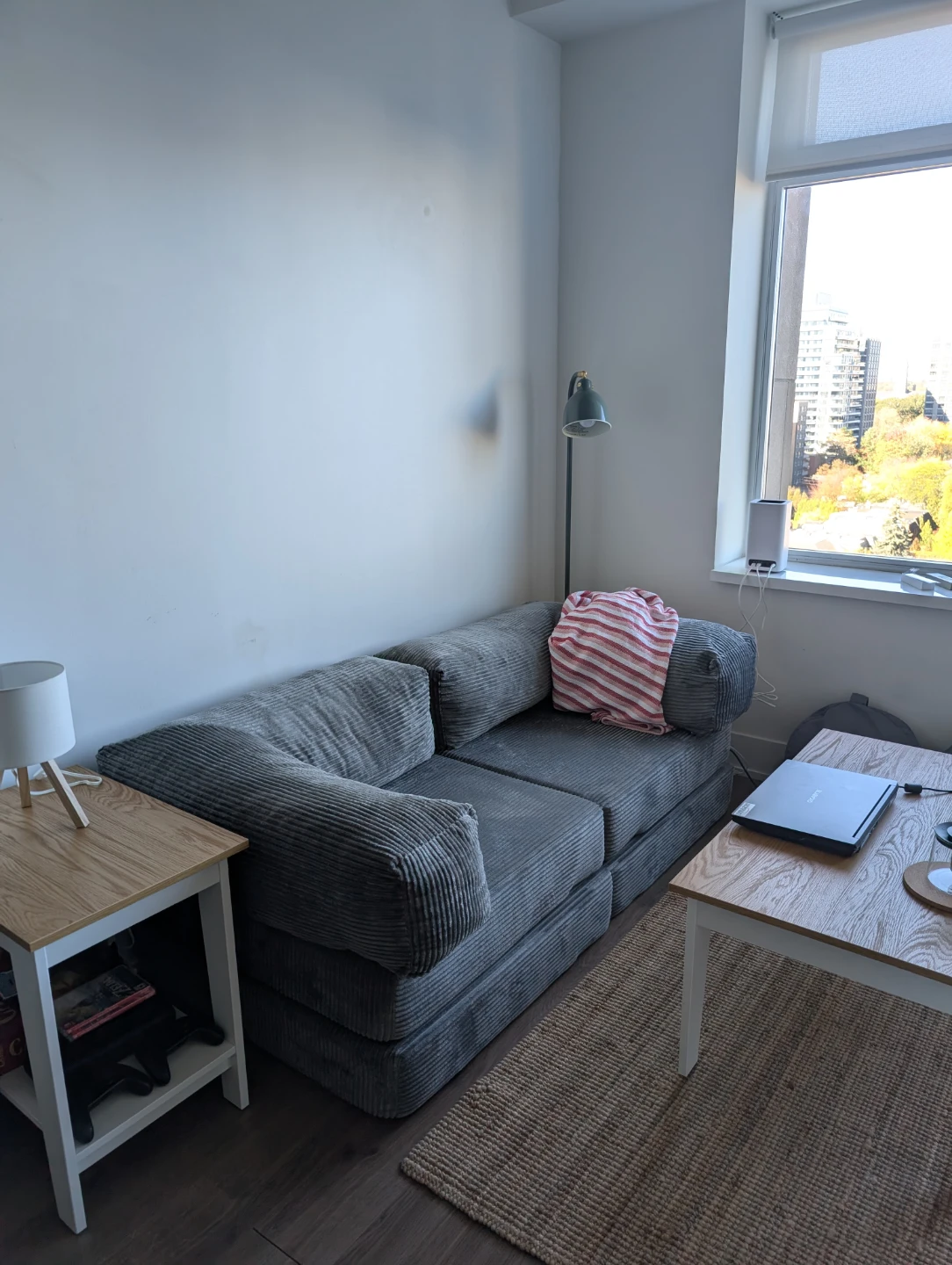 Folding Floor Sofa, 2-Seater Boneless Couch