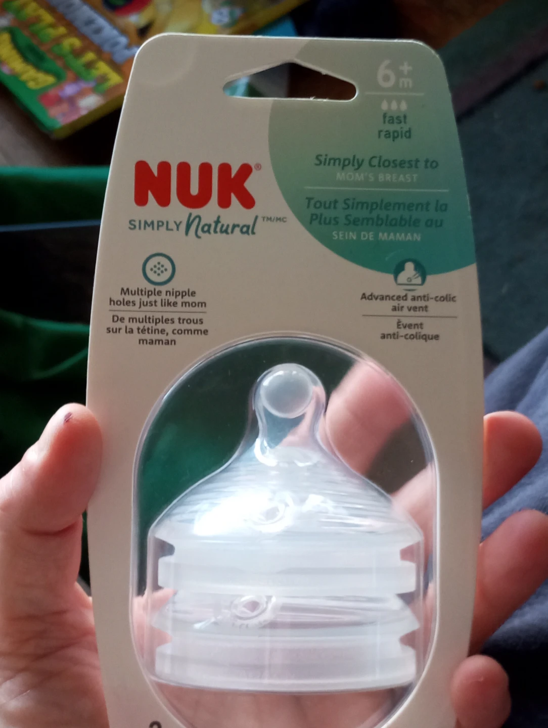 NUK Simply Natural Fast Flow Nipples 2 Pack