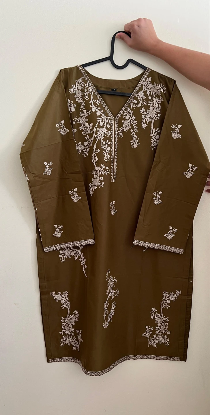 Beautiful cotton embroided cords set - photo 4