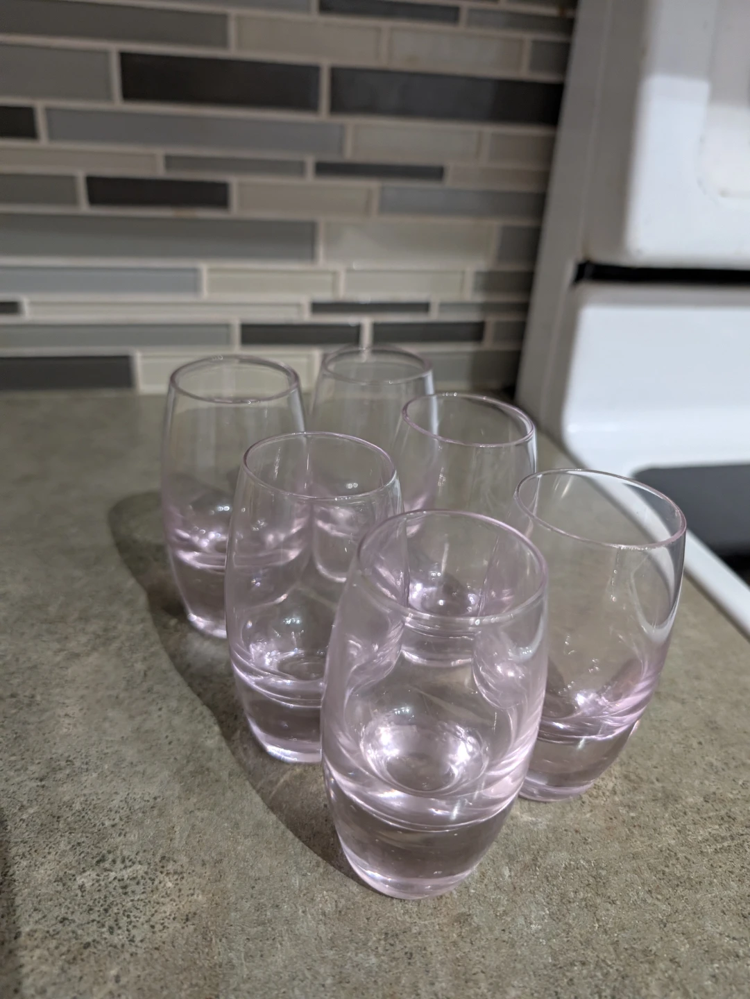 Set of 6 Pink shot Glasses