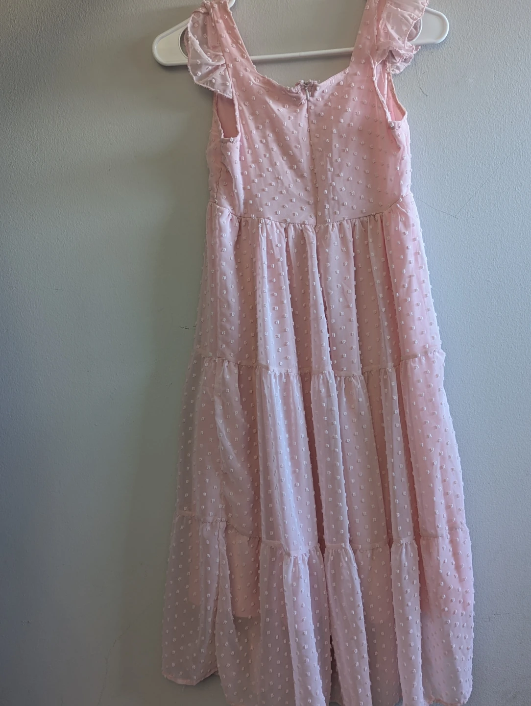 Light Pink Swiss Dot Maxi Dress - photo 2