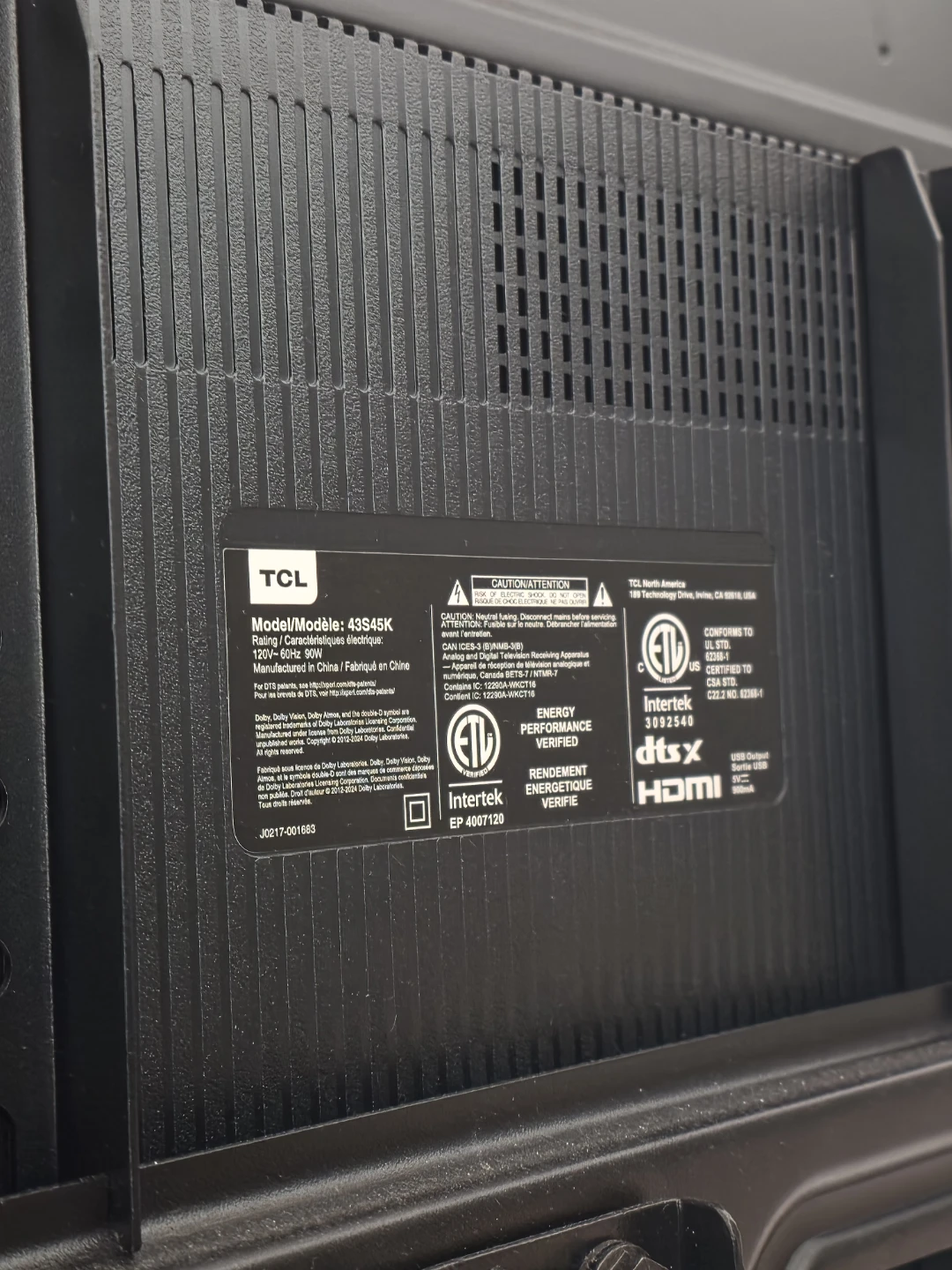 TCL 43-inch 43S45K Smart TV - photo 2