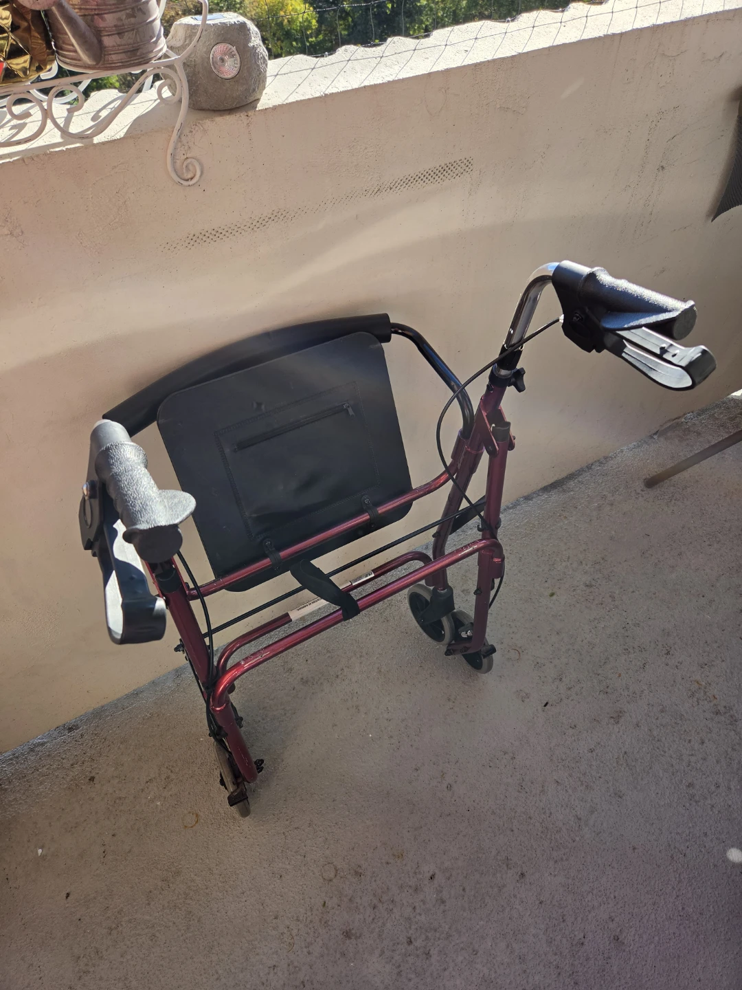 Red Four-Wheeled Mobility Walker - photo 3