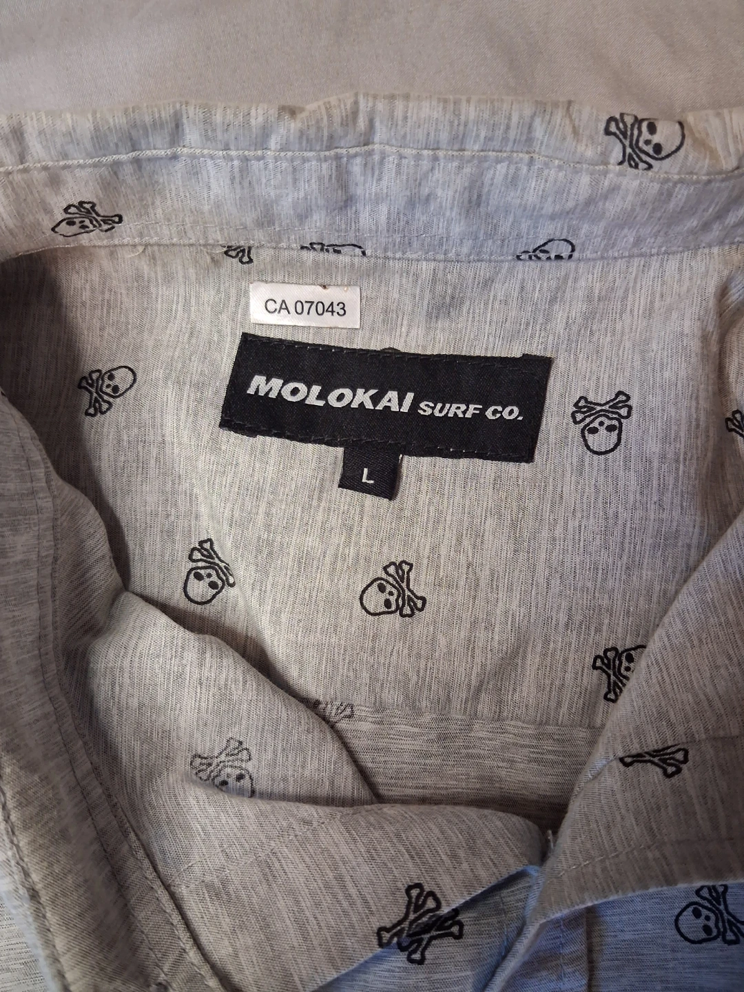 Molokai Surf Co. Skull Print Shirt Size Large - photo 4