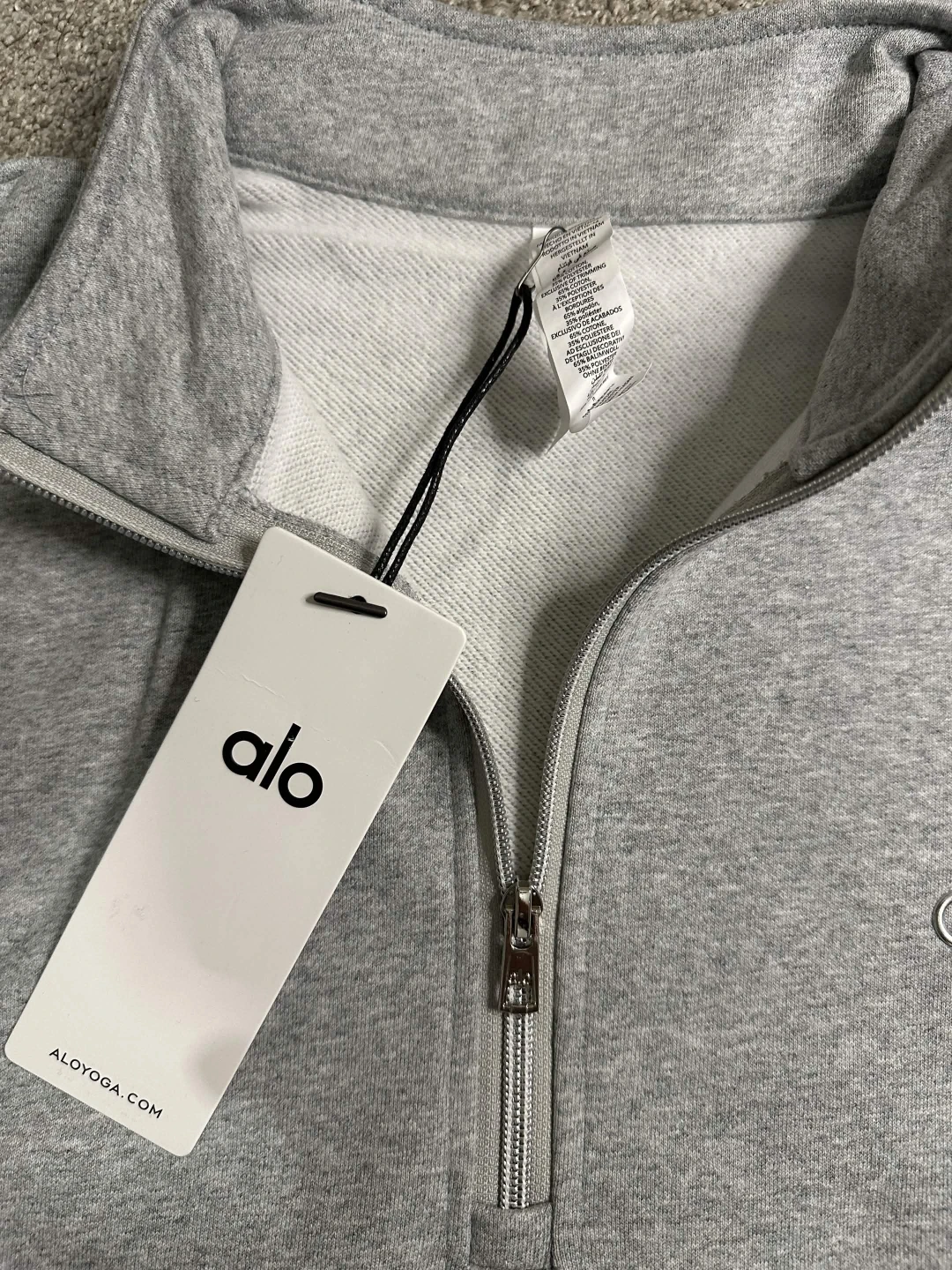 Alo Yoga Grey Half-Zip Pullover - photo 2