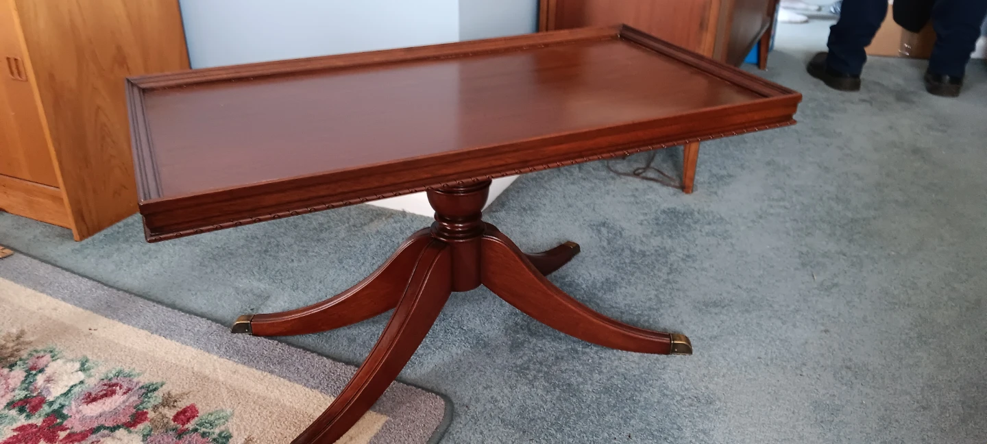 Classic Wooden Pedestal Coffee Table
