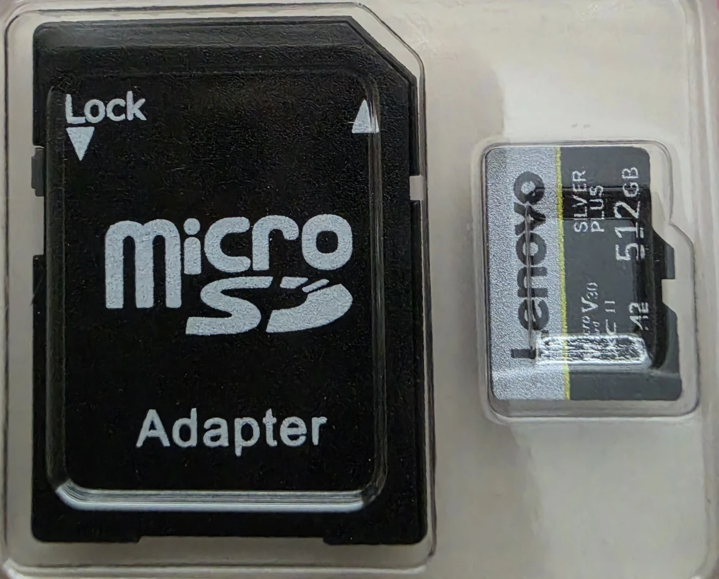 Lenovo Silver Plus 512GB microSD Card with Adapter