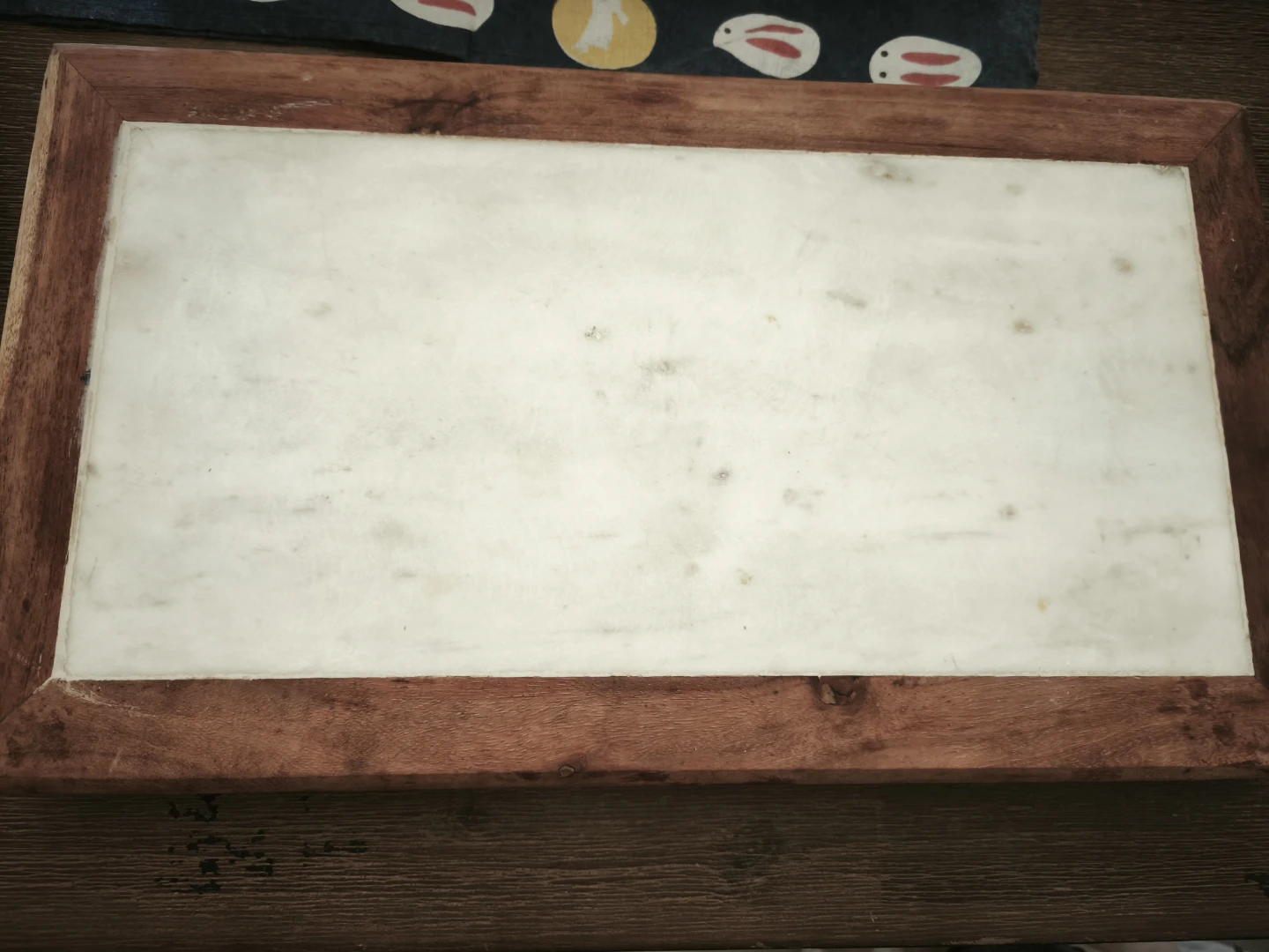 Marble and Wood Serving Tray