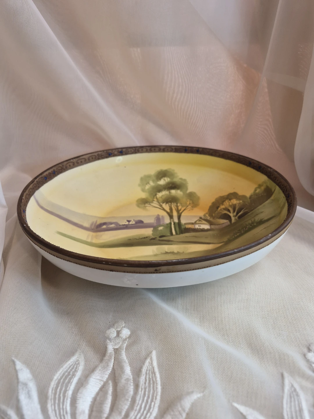 Beautiful Hand Painted Large Nippon Porcelain Bowl - photo 2