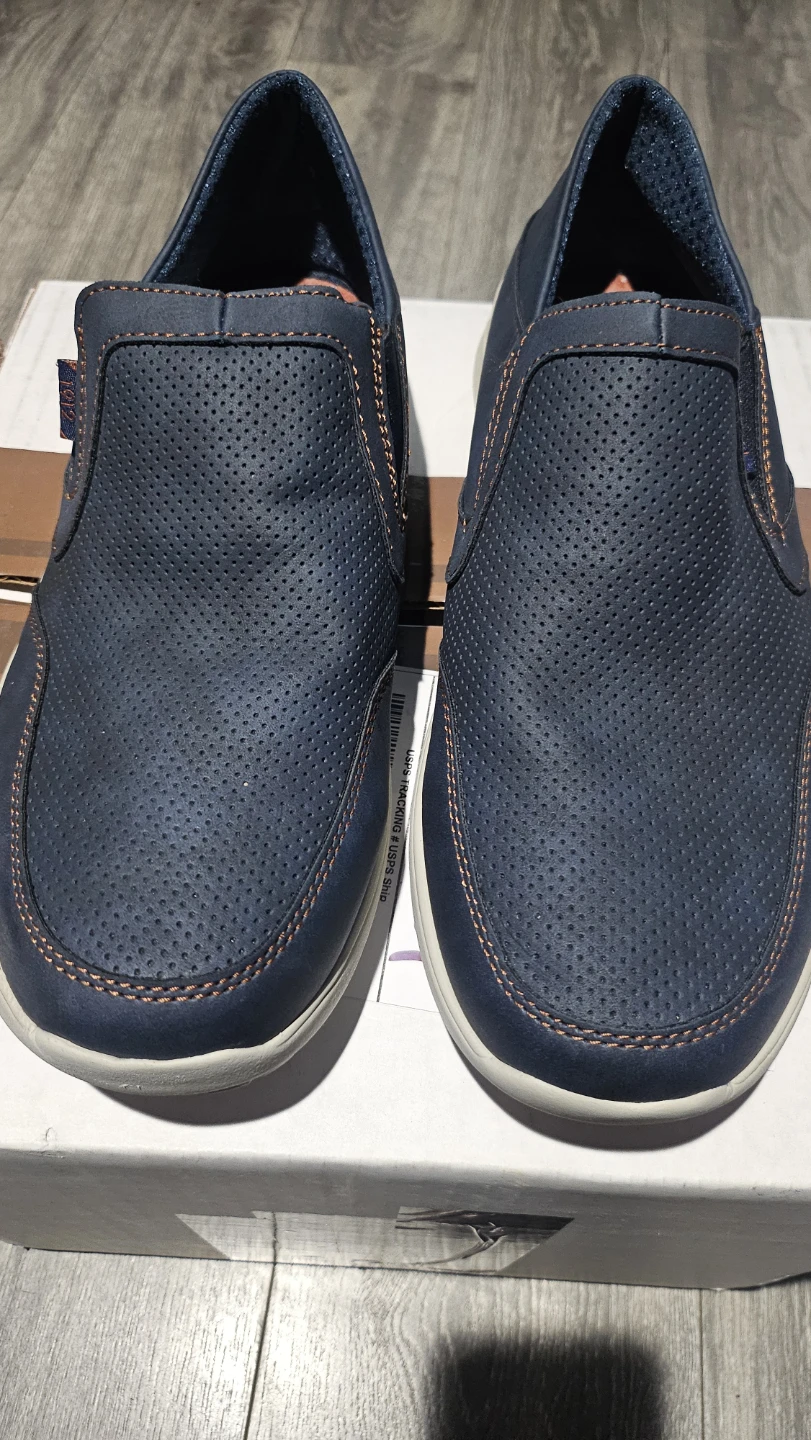 Mens Blue Slip-On Shoes Size 10M