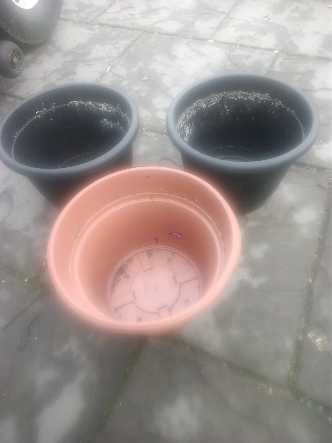 Set of 3 Plastic Plant Pots