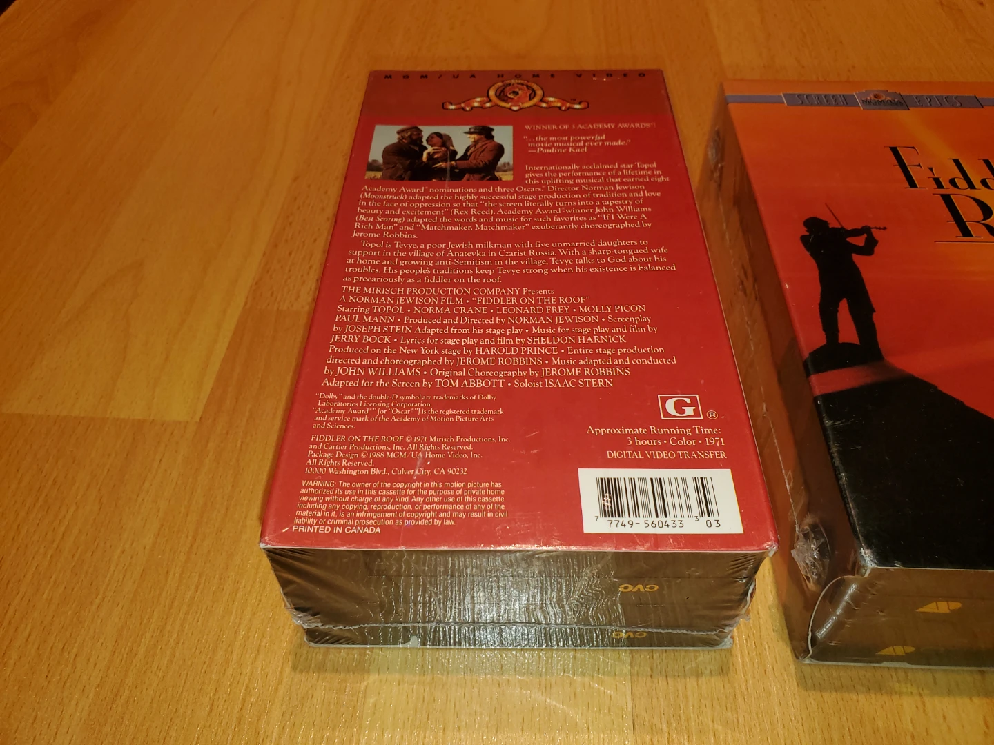 Sealed - Two Fiddler on the Roof VHS Tapes - photo 2