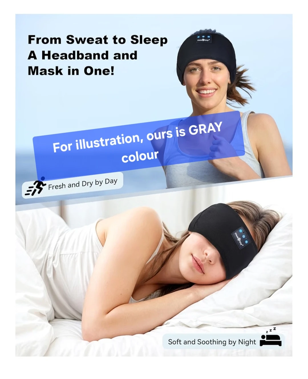 Sleep Headband Handfree Talk wireless bluetooth Washable